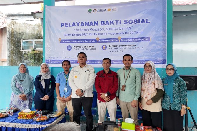 MOMENT HUT KE 30 TAHUN, RS AR PRABUMULIH GELAR BAKTI SOSIAL PELAYANAN CEK KESEHATAN GRATIS DI DESA TEMPIRAI SELATAN, PALI